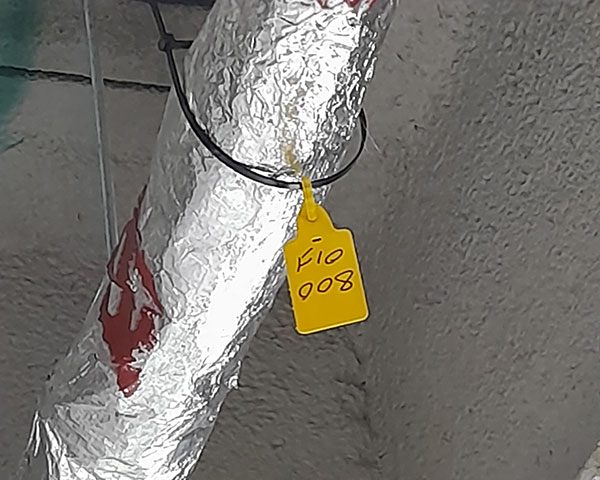 Pipe at high level with identity tag